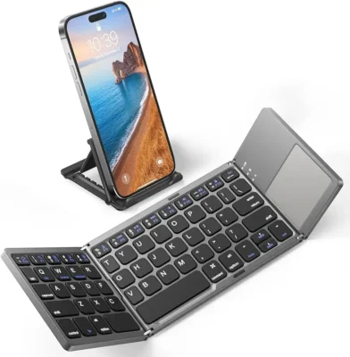 Ultra-Thin Foldable Bluetooth Keyboard – Portable & Wireless