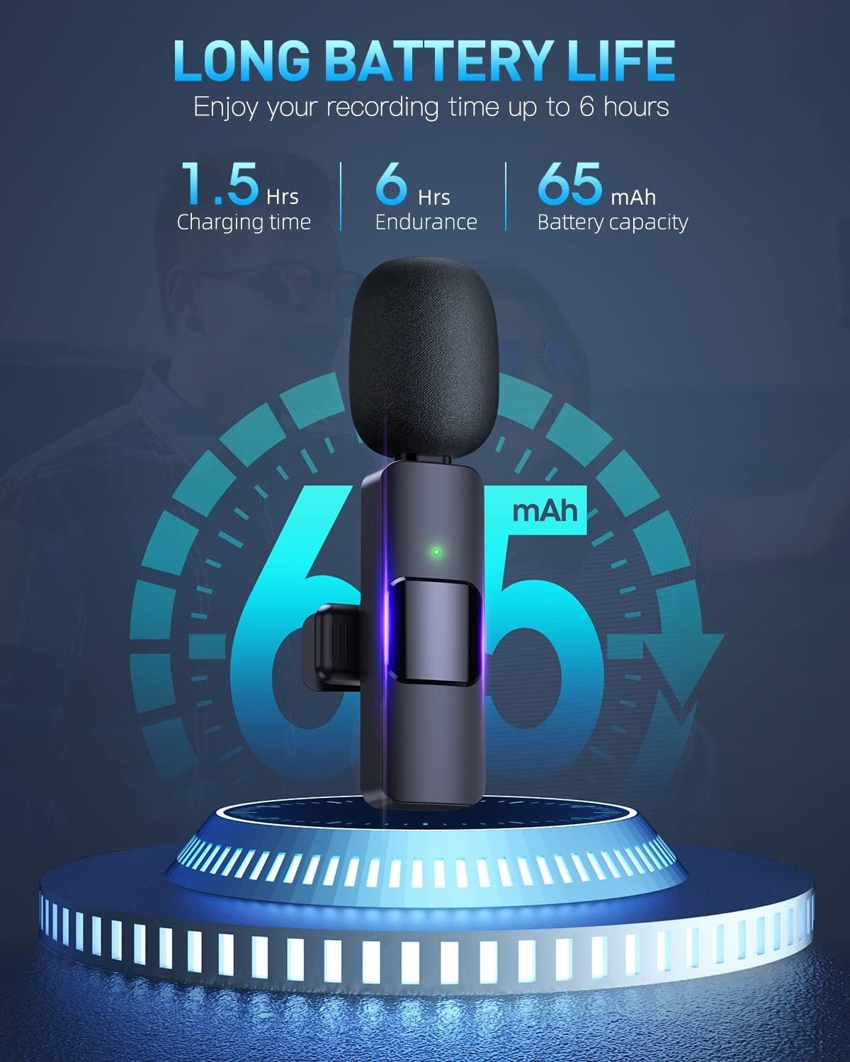 Wireless Lavalier Microphone, Type - C IPhone 15, 16, Rechargeable Wireless Microphone For Video Recording, Game Live Streaming, Interview, Vlog - Image 9