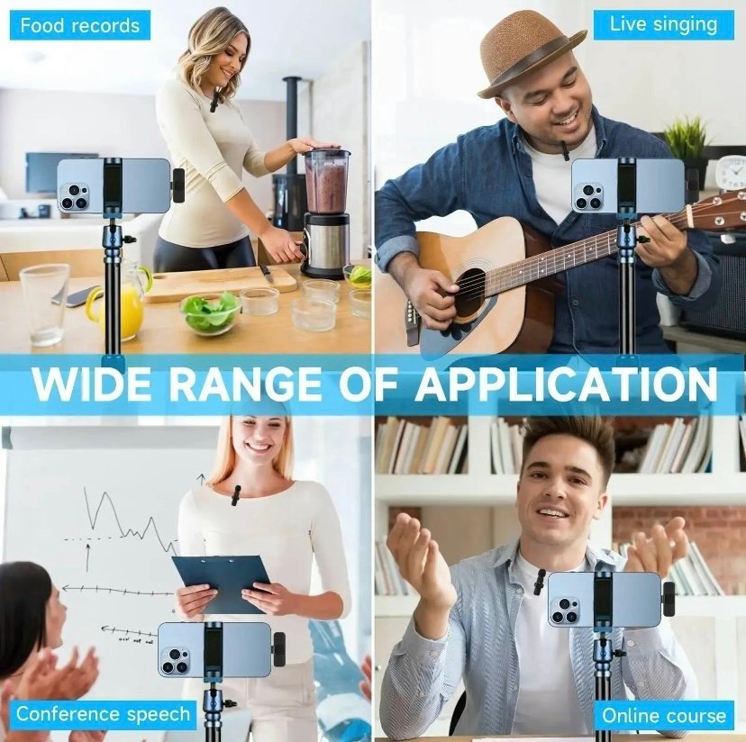 Wireless Lavalier Microphone, Type - C IPhone 15, 16, Rechargeable Wireless Microphone For Video Recording, Game Live Streaming, Interview, Vlog - Image 5