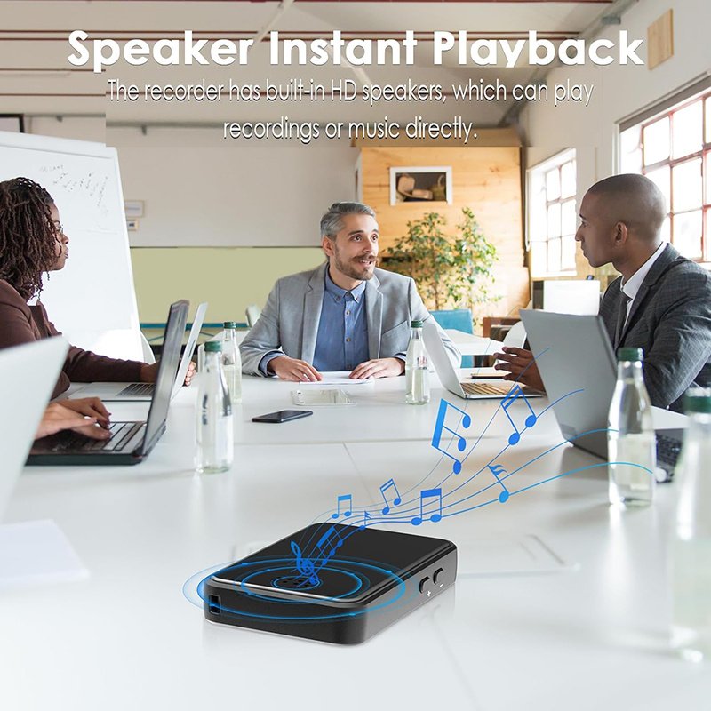 Magnetic Voice Activated Recorder Device,MP3 Voice Records With Microphone,60 Hours Continuous Portable Audio Recorders For Work,Lectures,Meetings,Interviews,Small USB-C Audio Recorder - Image 5